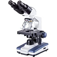 Los mejores  - AmScope - Microscopio compuesto binocular de laboratorio de 40X-2500X LED con 3D etapa - B120C